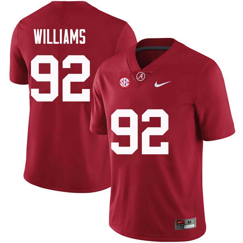Alabama Crimson Tide Men's Quinnen Williams #92 Crimson NCAA Nike Authentic Stitched College Football Jersey GU16A57UZ